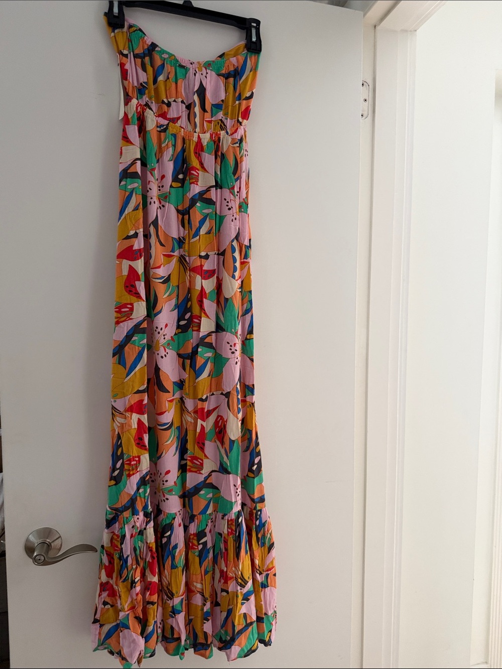 O'Neill Isadora Strapless Floral Maxi Dress pink multicolor. NWT - Picture 4 of 6